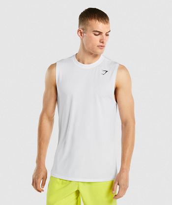 Camiseta Tirantes Gymshark Arrival Sin Manga Hombre Blancas | CO 3175CTV